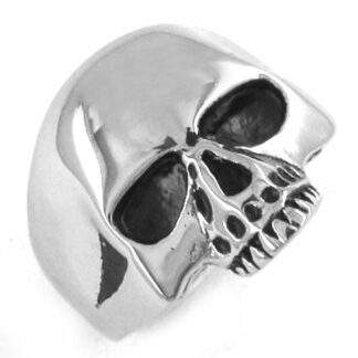 Wholesale Skull Biker Ring Stainless Steel Jewelry Classic Punk Silver Color Black Gold Biker Skull Ring Men Women Kids SWR0036 - Airpods hülle